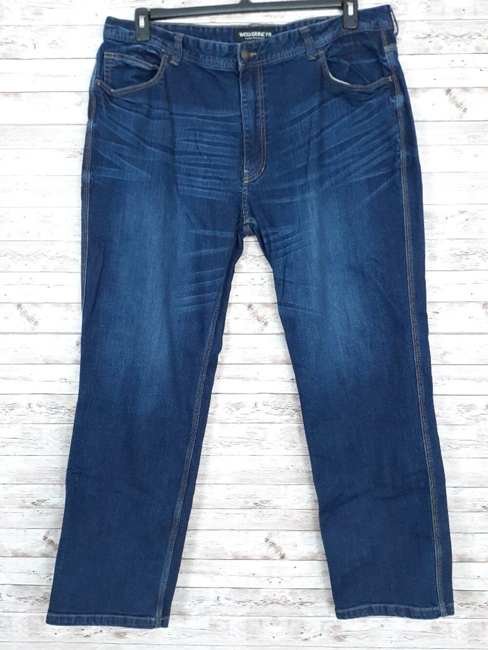 Wolverine FR Mens Jeans 44x32 Dark Wash Flame Resistant Straight Leg 762A